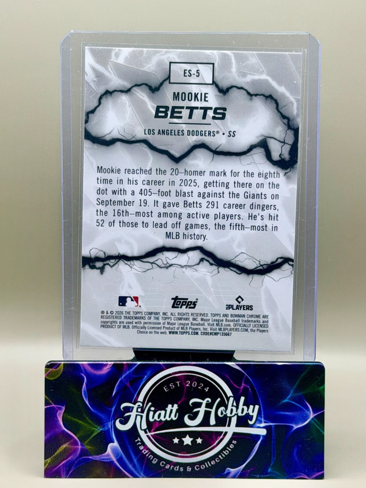 2026 Bowman Chrome Baseball - #ES-5 Mookie Betts - Electric Sluggers - Mojo
