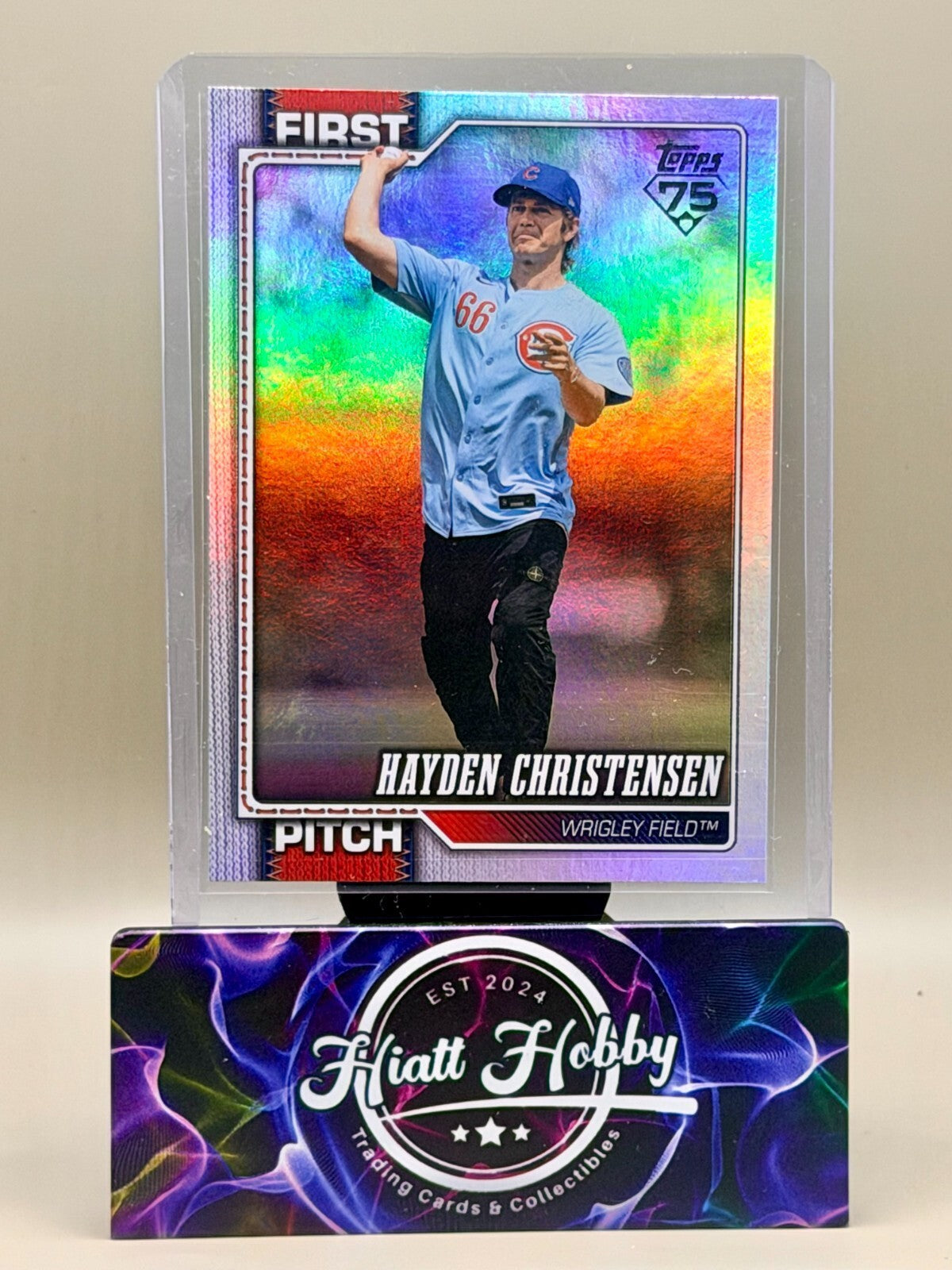 2026 Topps Series Two - #FP-15 Hayden Christensen - First Pitch - Rainbow Foil