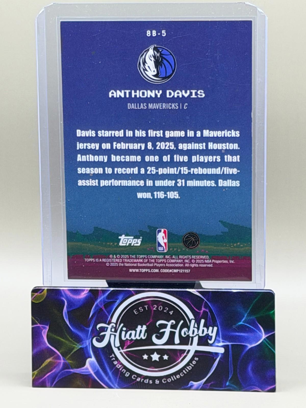 2025-26 Topps Basketball - Anthony Davis #8B-5 - 8-Bit Ballers