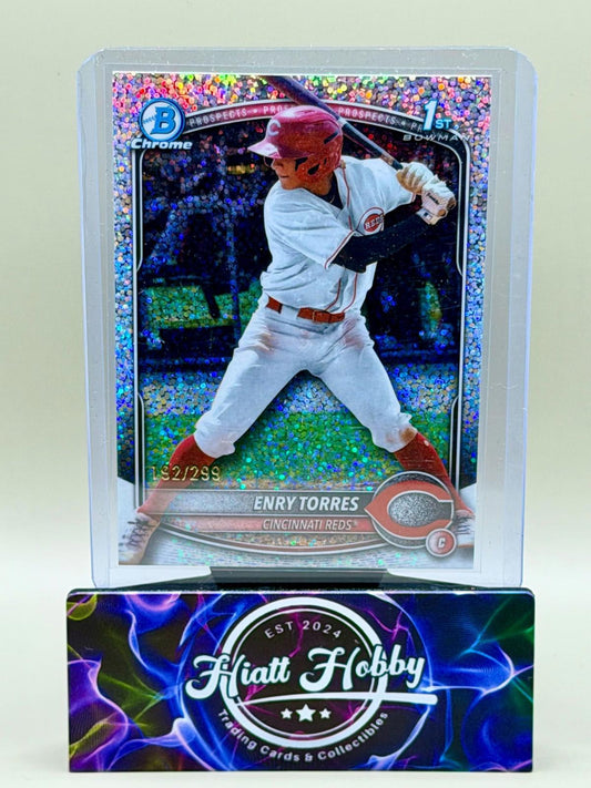 2025 Bowman Chrome - Enry Torres #BCP-168 - Speckle Refractor /299 (RC)