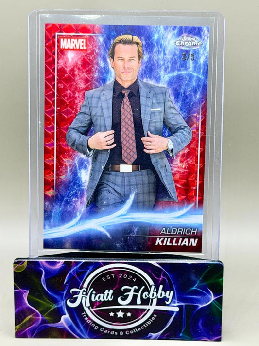 2025 Topps Chrome Marvel Studios - Aldrich Killian #33 - Red Geometric 5/5