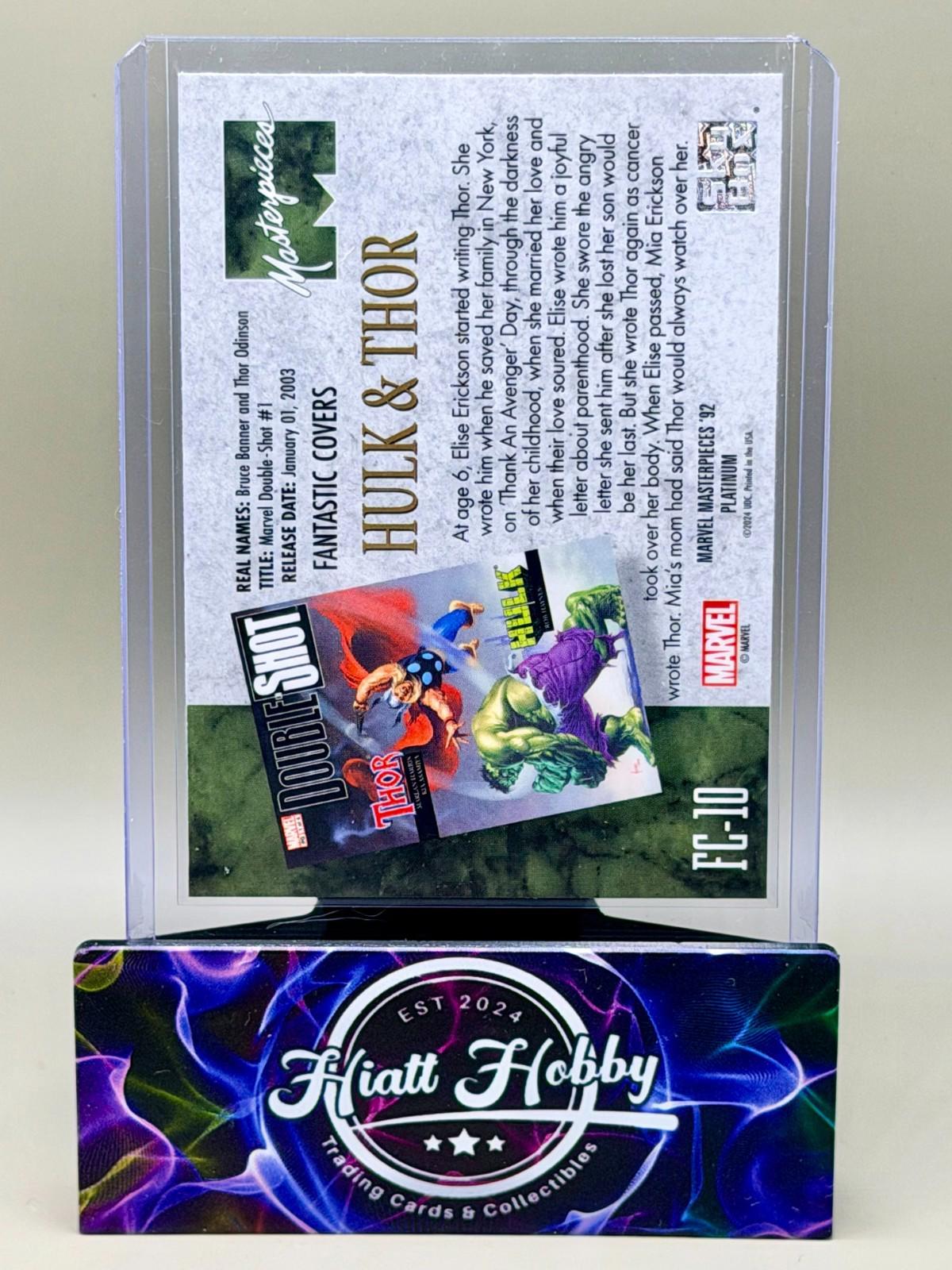 2024 Skybox Marvel Masterpieces '92 Platinum - Hulk & Thor - Fantastic Covers