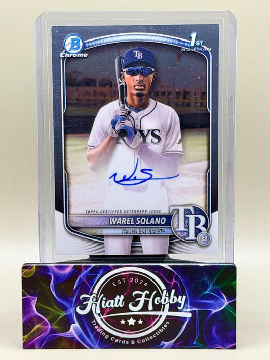 2025 Bowman Chrome - Warel Solano #CPA-WS - Chrome Auto (RC, AU)