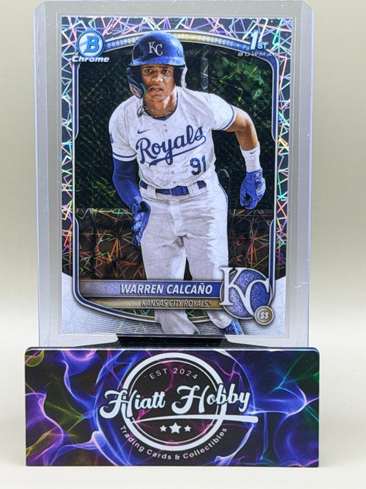 2025 Bowman Chrome - Warren Calcano #BCP-185 - Laser Refractor (RC)