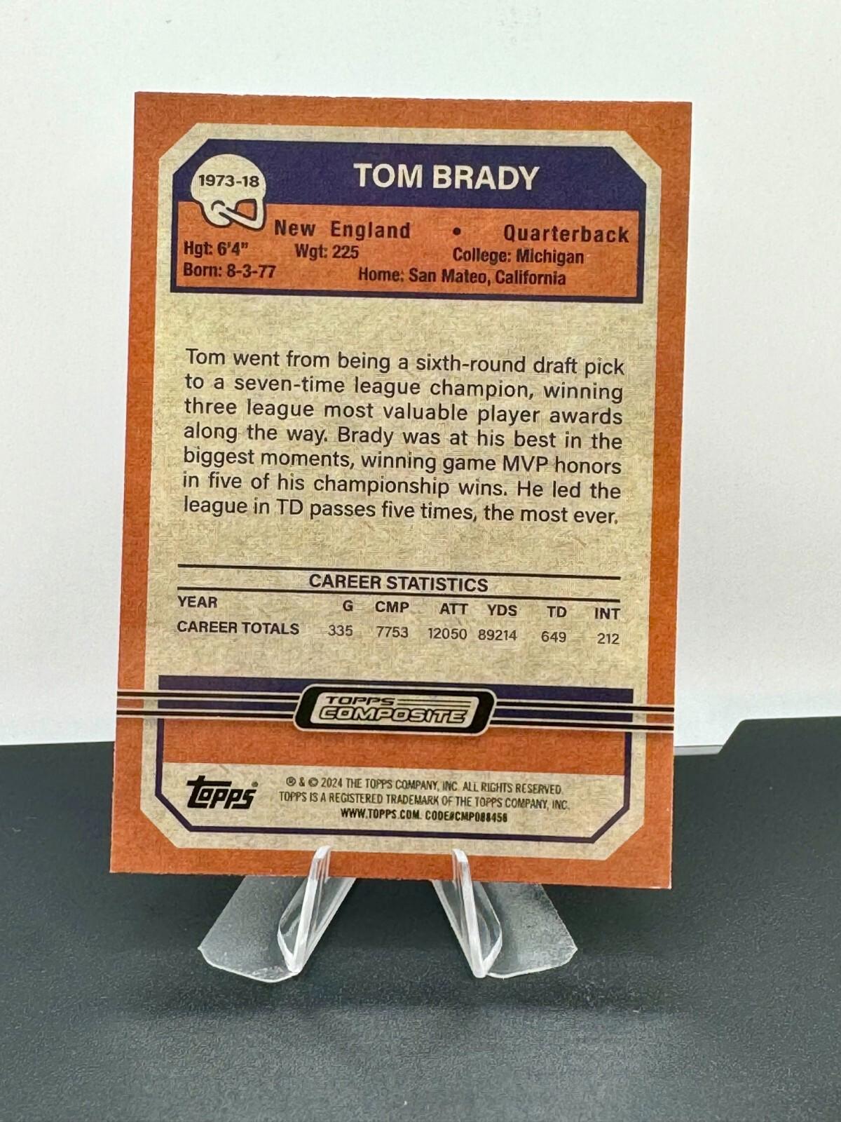 2023 Topps Composite - Tom Brady 1973 Inserts w/  Lazer Refractor - LOT of 2
