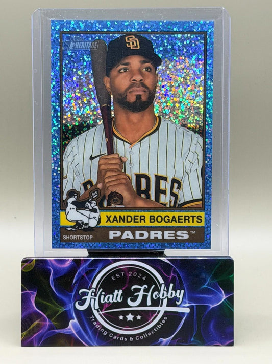 2025 Topps Heritage High Number - Xander Bogaerts #718 - Light Blue Sparkle (SP)