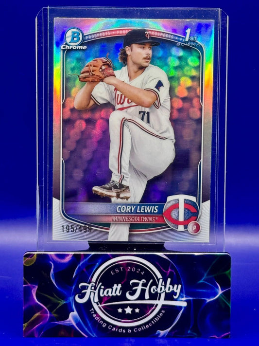 2025 Bowman - Chrome Prospects Cory Lewis #BCP-128 - Refractor /499 (RC)