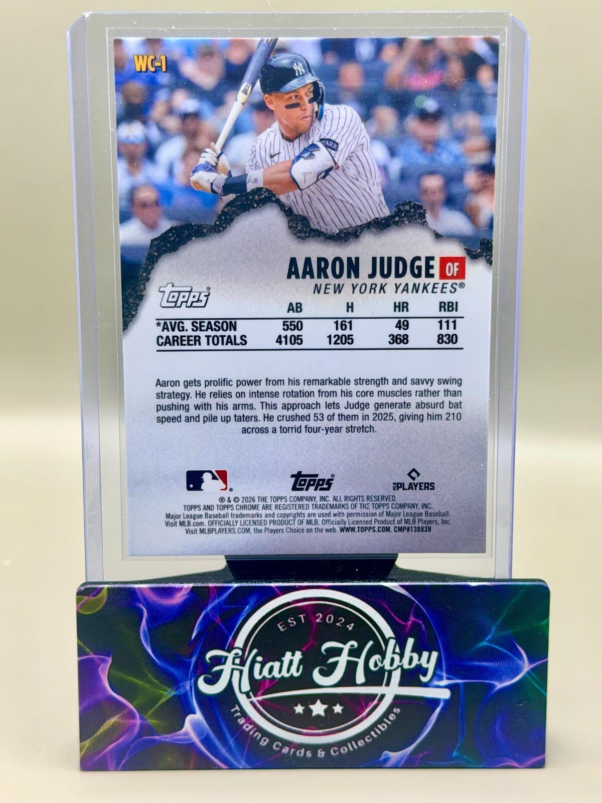 2026 Topps Chrome - #WC-1 Aaron Judge - Wrecking Crew