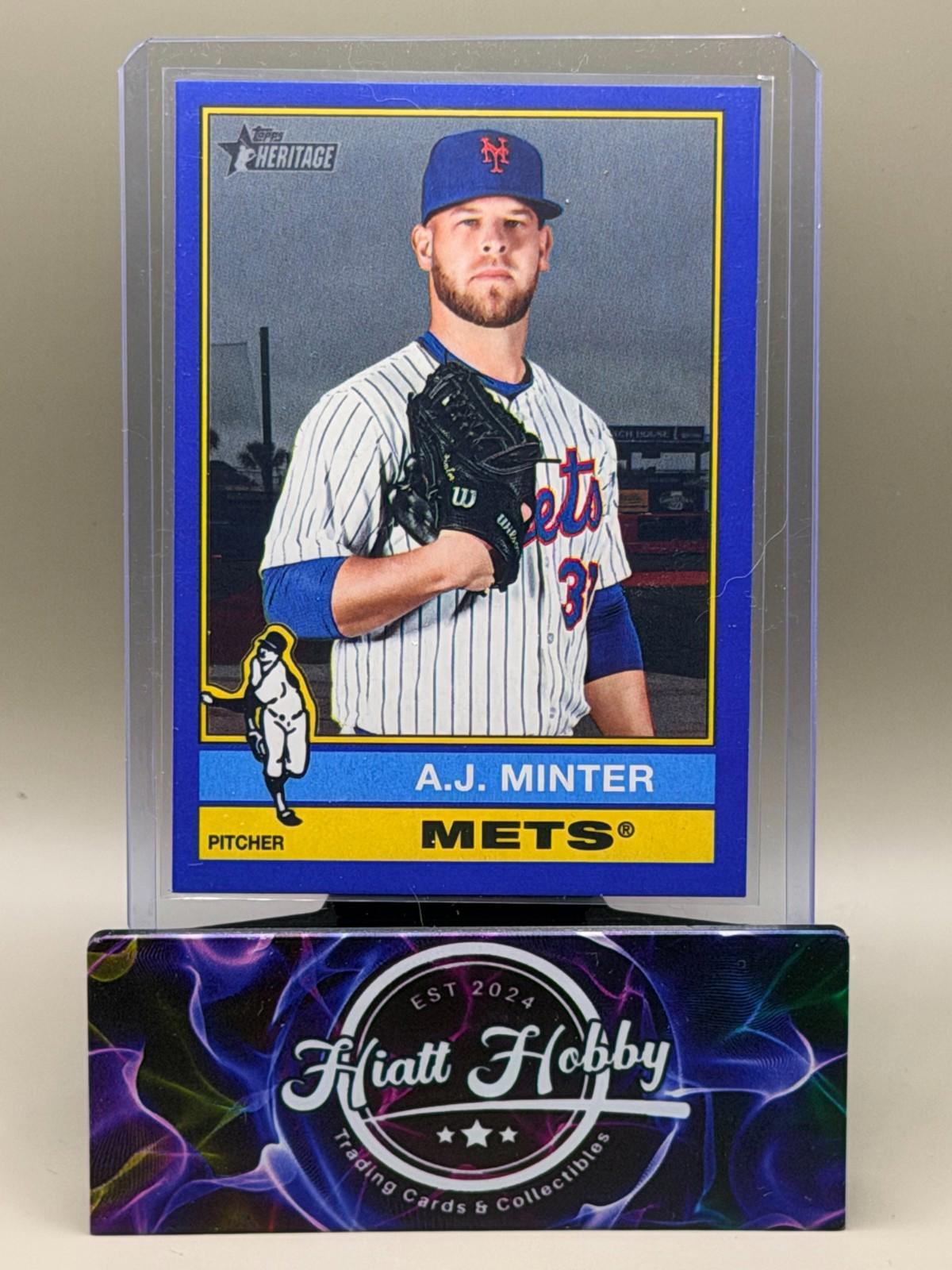 2025 Topps Heritage High Number - A.J. Minter #597 - Dark Blue Boarder