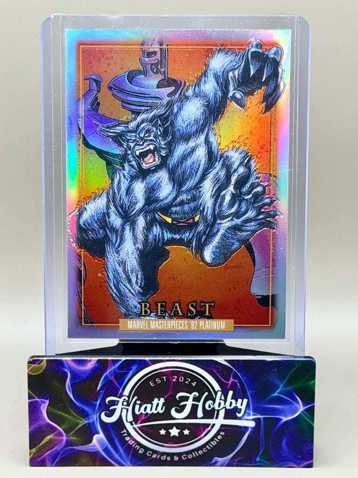 2024 Panini Skybox Marvel Masterpieces '92 Platinum - Beast #7 - Rainbow