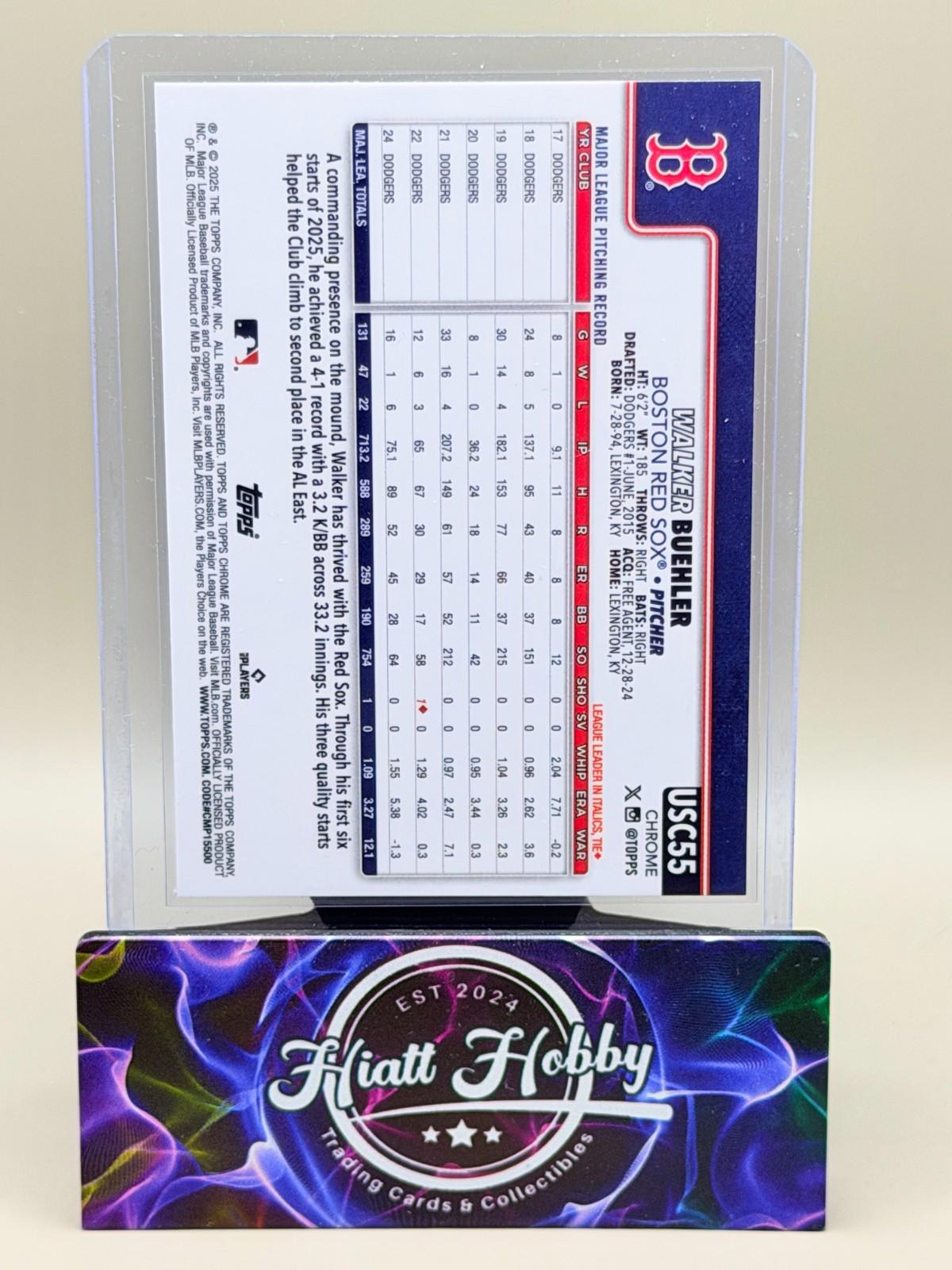 2025 Topps Chrome Update - Walker Buehler #USC55 - Green Lava /99