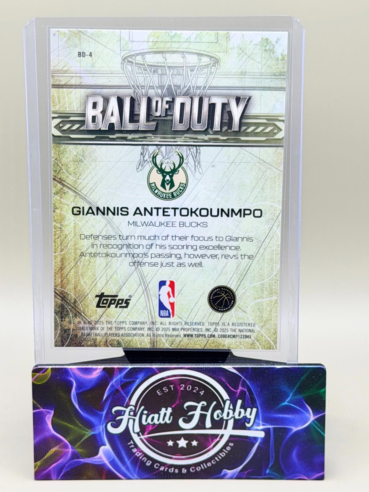 2025-26 Topps Chrome - Giannis Antetokounmpo #BD-4 - Ball of Duty