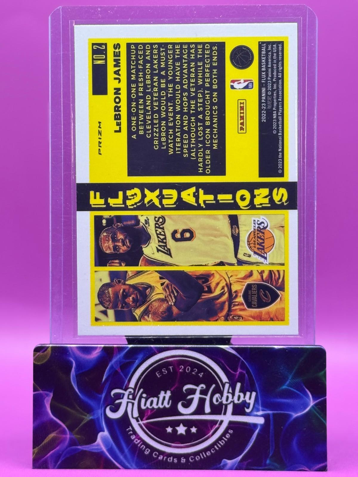 2022 Panini Flux Basketball - LeBron James #2 - Fluxations - Silver Holo Prizm