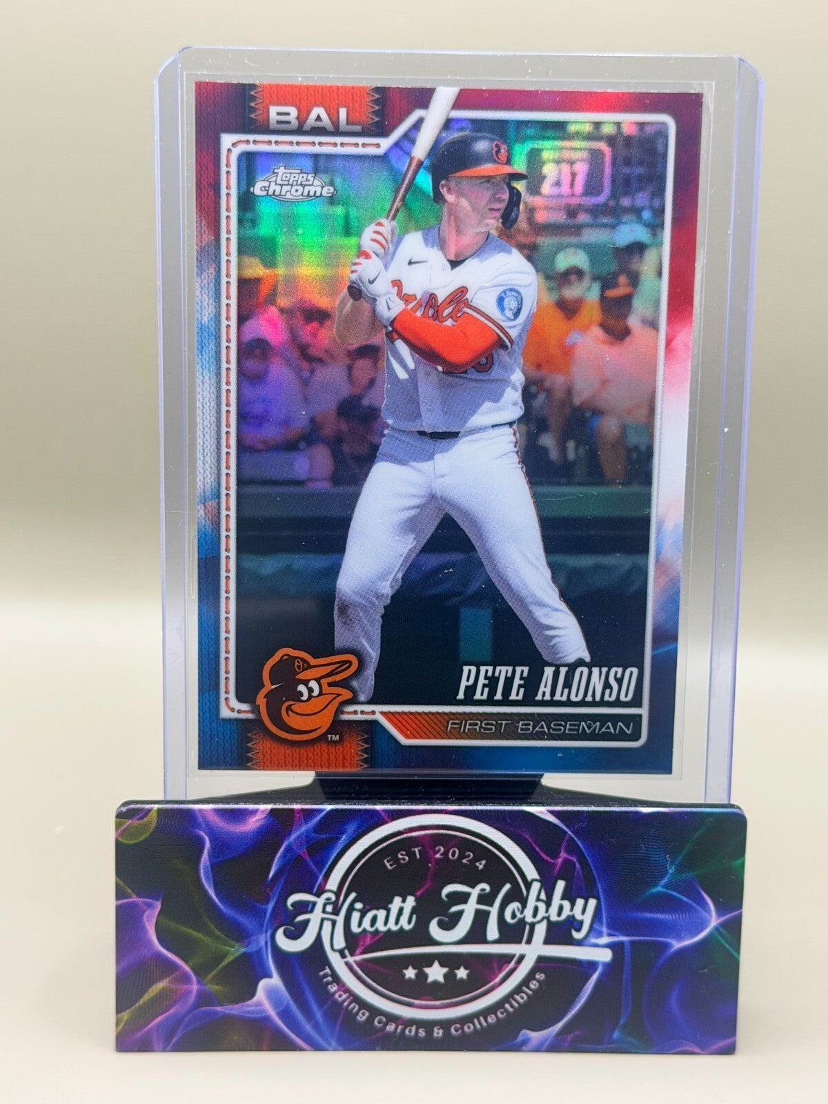 2026 Topps Chrome - #55 Pete Alonso - Red White & Blue Refractor