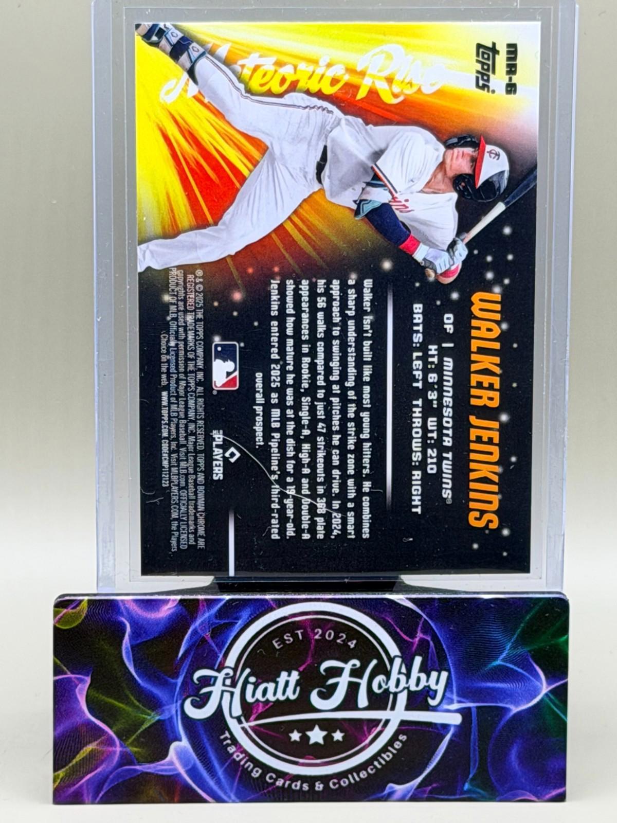2025 Bowman Chrome - Meteoric Rise Walker Jenkins #MR-6 (RC)