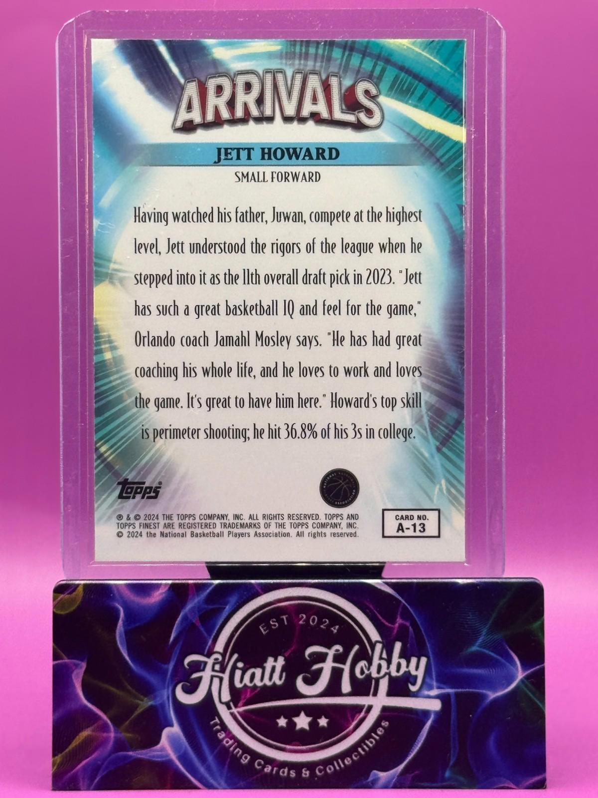 2023 Topps Finest Basketball - Jett Howard #A-13 - Arrivals - X-Fractor (RC)