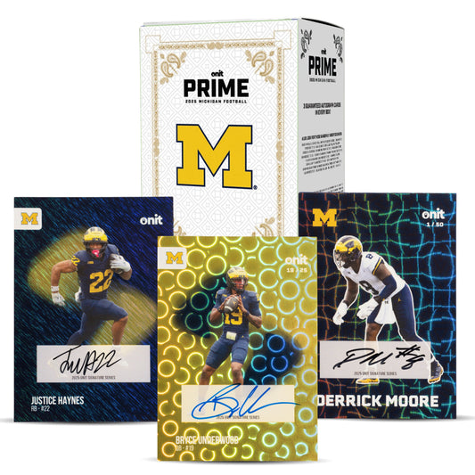 University of Michigan Football 2025 Trading Cards - Prime Box (THREE Guaranteed Autograph)